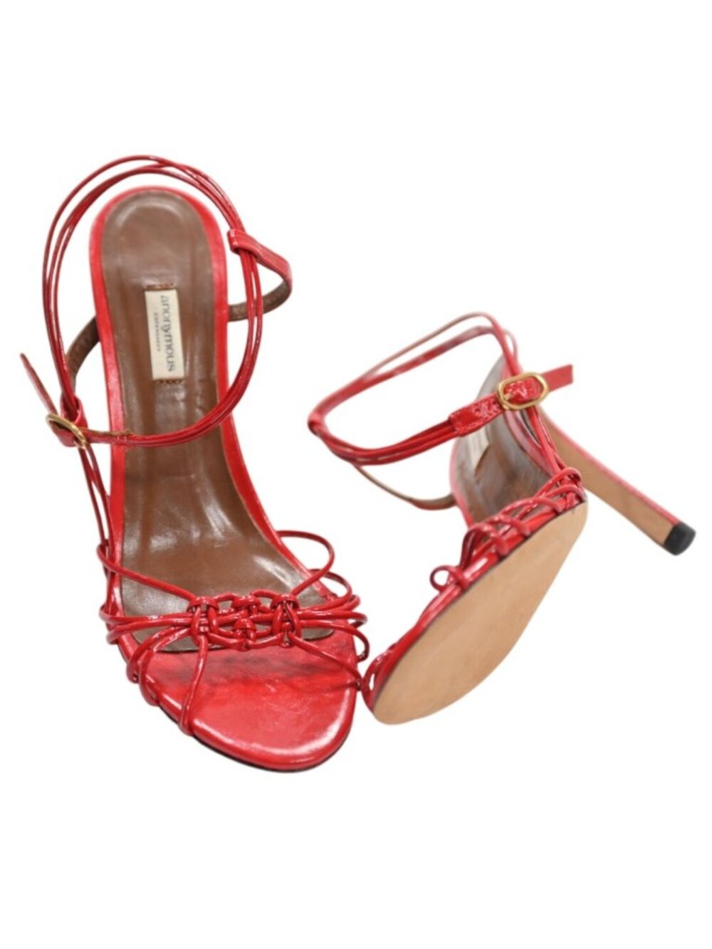 Anonymous Savannah 100 Hand-Braided Sandals in Scarlet Crinkled